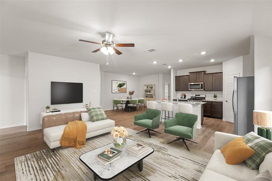 Furnished interior view inside a new home in Williamsburg, Fate (Image 11).