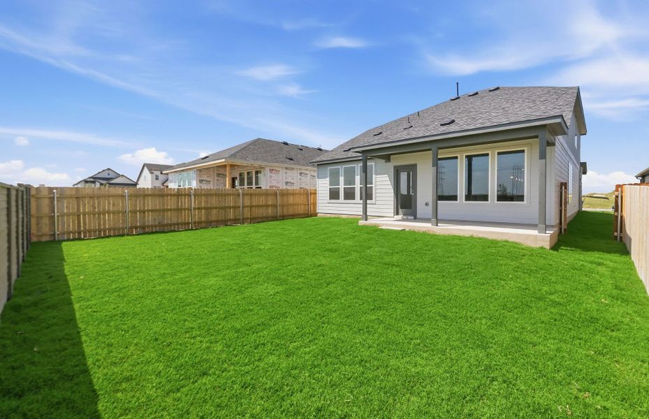 Exterior details and patio area of a home in Kuempel Farms, Pflugerville (Image 3).