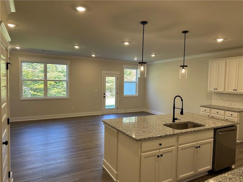 Furnished interior view inside a new home in Millstone at Mundy Mill, Gainesville (Image 9). Furnished interior view inside a new home in Millstone at Mundy Mill, Gainesville (Image 9).