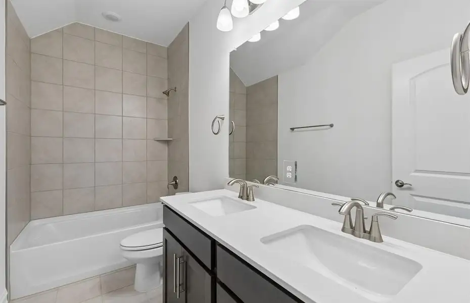 Secondary bath with double vanity