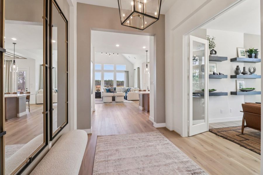 Furnished interior view inside a new home in Audubon, Magnolia (Image 11). Furnished interior view inside a new home in Audubon, Magnolia (Image 11).