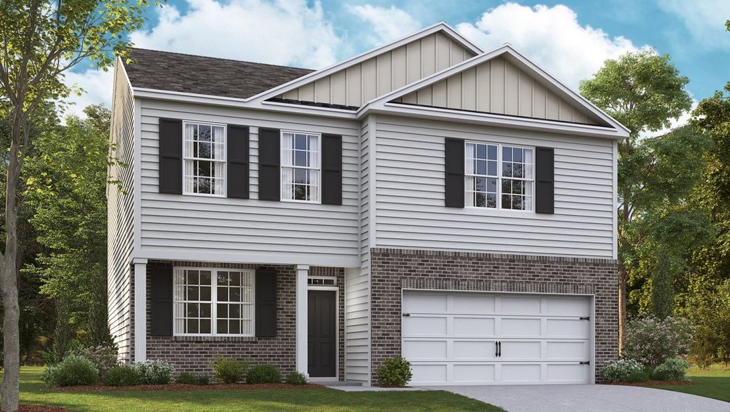 Front exterior of a new home in Timberwalk, Cookeville, TN, highlighting curb appeal (Image 18).