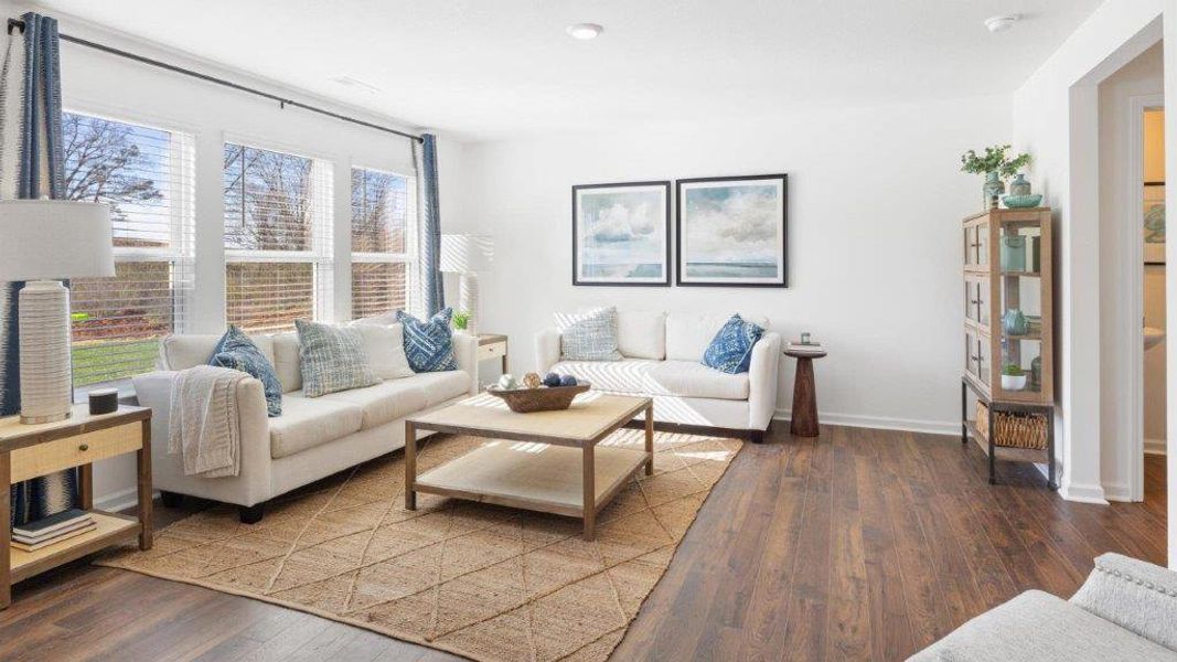Representative furnished interior of a home built from the Darwin by D.R. Horton in Millstone Village, Morristown (Image 5).