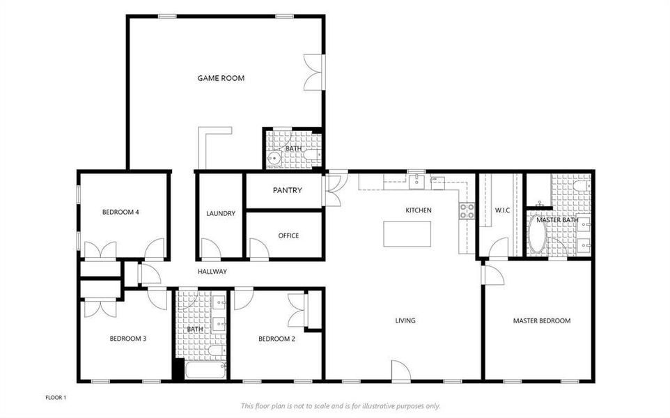 2D floor plan layout of this home in , Terrell, TX (Image 3).