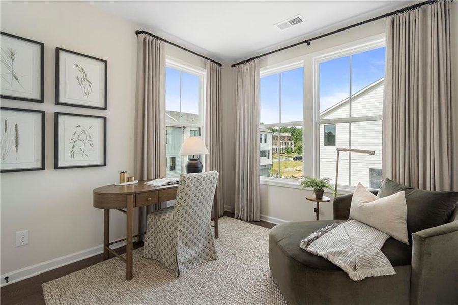 Furnished interior view inside a new home in , Alpharetta (Image 14). Furnished interior view inside a new home in , Alpharetta (Image 14).