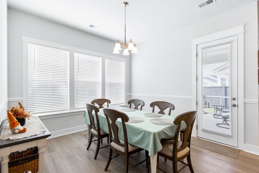 Furnished interior view inside a new home in Carnes Crossroads, Summerville (Image 10). Furnished interior view inside a new home in Carnes Crossroads, Summerville (Image 10).