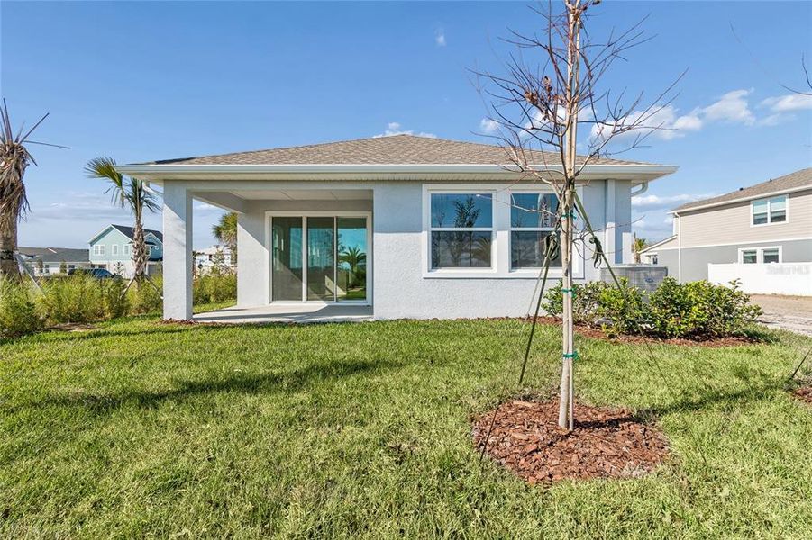 Exterior details and patio area of a home in Chapel Crossings - Garden Series, Wesley Chapel (Image 19). Exterior details and patio area of a home in Chapel Crossings - Garden Series, Wesley Chapel (Image 19).