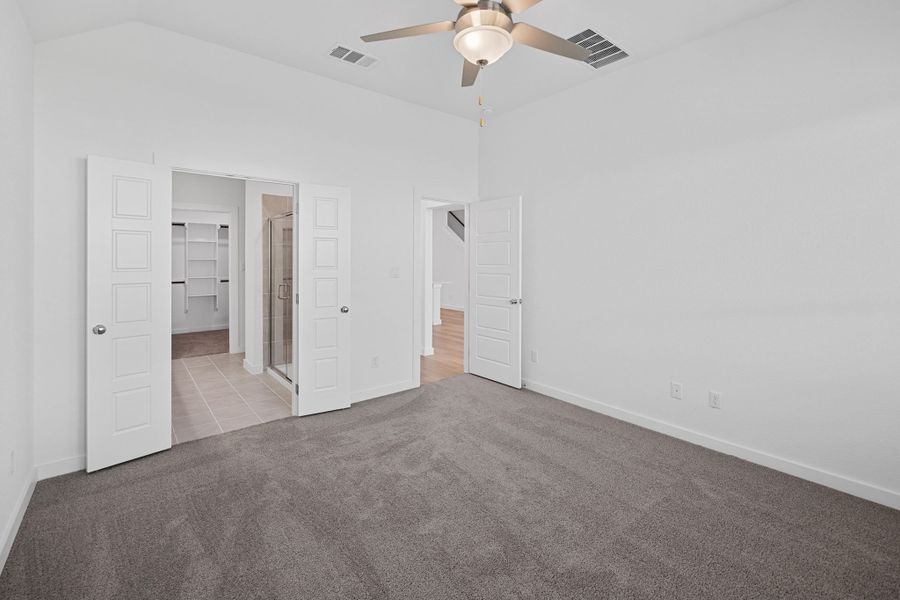 Primary Suite in the Mesquite home plan by Trophy Signature Homes – REPRESENTATIVE PHOTO Primary Suite in the Mesquite home plan by Trophy Signature Homes – REPRESENTATIVE PHOTO