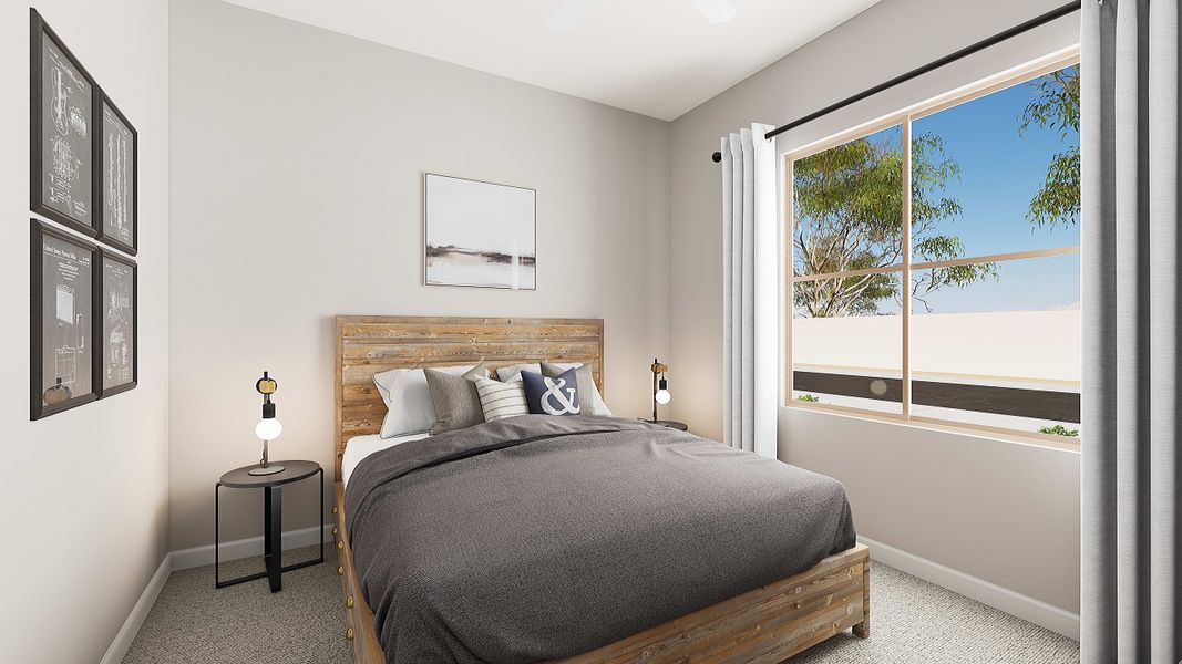 Representative furnished interior of a home built from the Rosemary Plan 40-2 by Tri Pointe Homes in Waterston Central, Gilbert (Image 17).