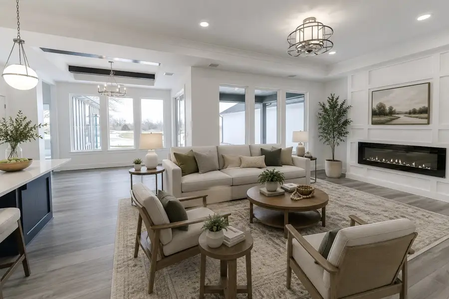 Representative furnished interior of a home built from the Salerno by Perfection Builders in The Courtyards at Cornerstone, Andover (Image 5).