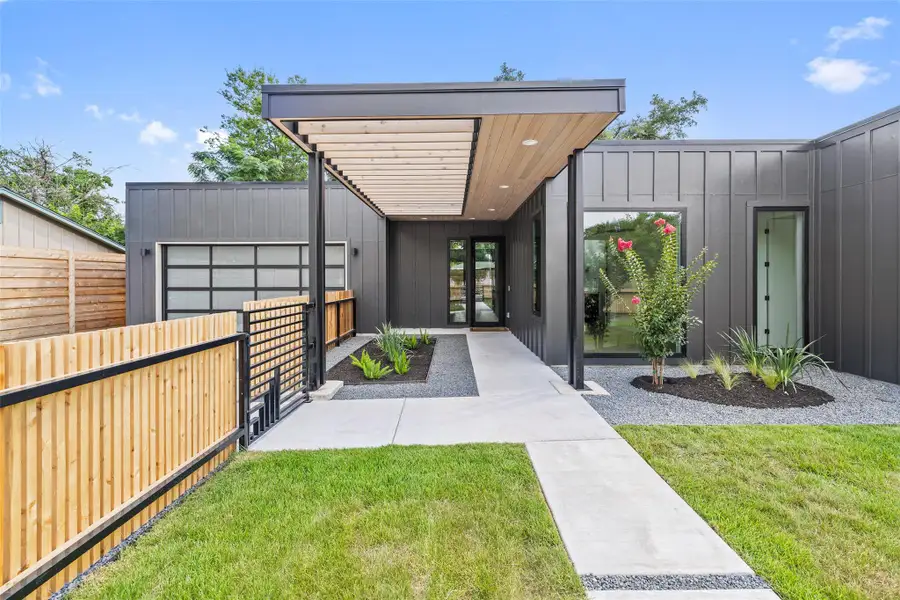 Exterior details and patio area of a home in , Austin (Image 26).