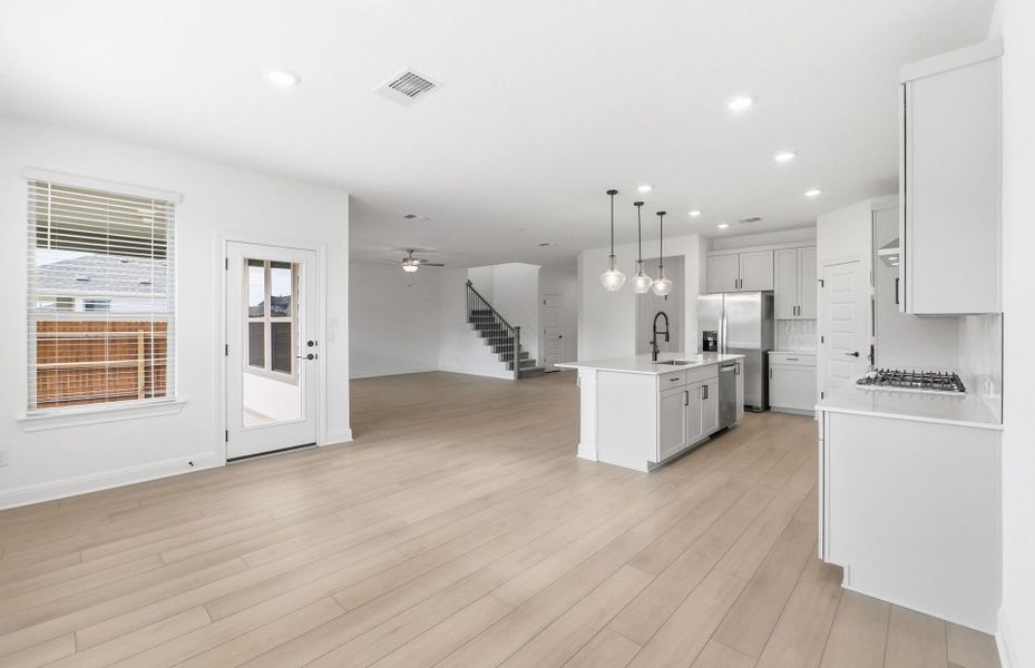 Furnished interior view inside a new home in Santa Rita Ranch, Liberty Hill (Image 12). Furnished interior view inside a new home in Santa Rita Ranch, Liberty Hill (Image 12).