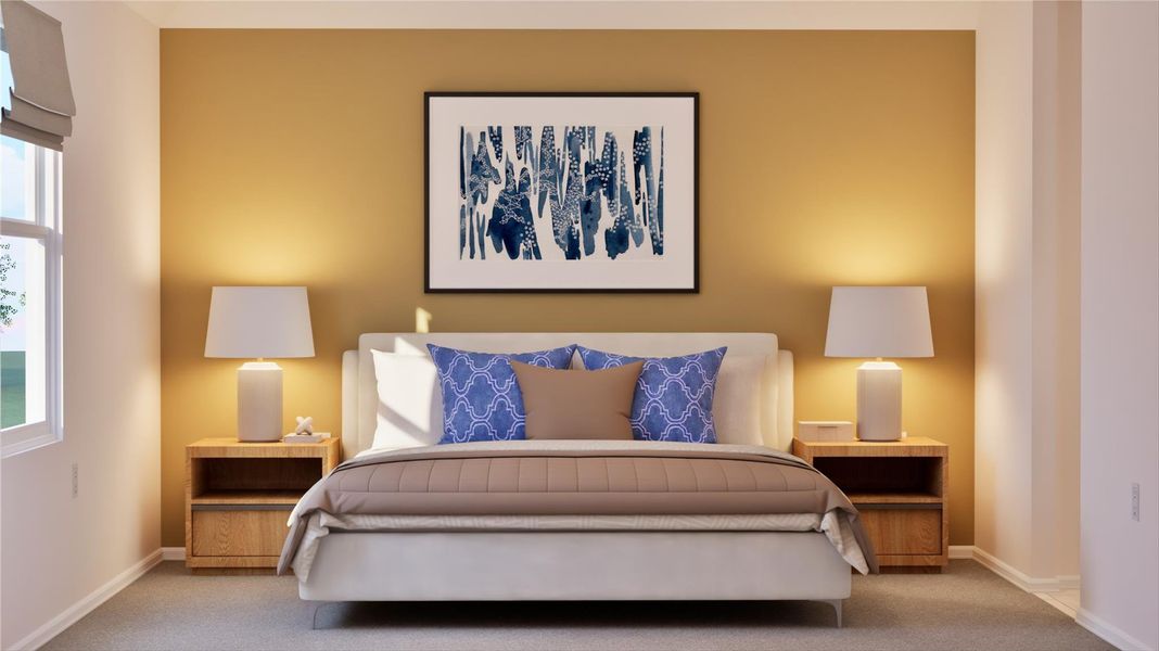 Furnished interior view inside a new home in Samara: Wentworth, League City (Image 32).