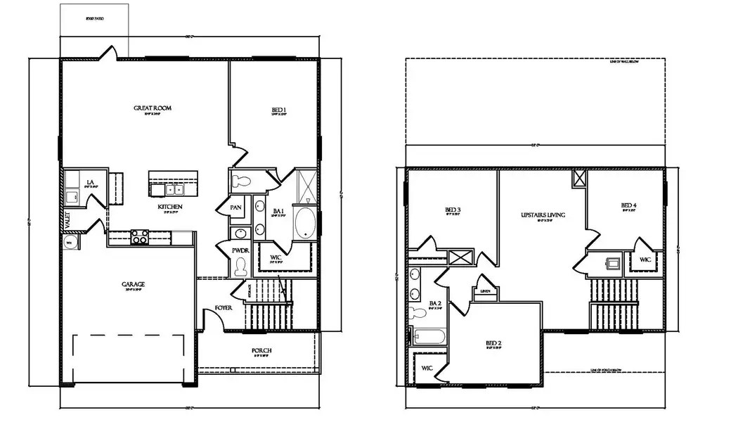 2D floor plan layout of this home in Magnolia at the Bluffs Phase 3, Freeport, FL (Image 3).