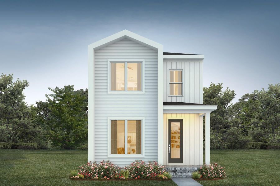 Representative exterior photo of a completed home built from the Ember C by Homes by Dickerson in NoVi Chatham Park, Pittsboro, NC (Image 1). Representative exterior photo of a completed home built from the Ember C by Homes by Dickerson in NoVi Chatham Park, Pittsboro, NC (Image 1).