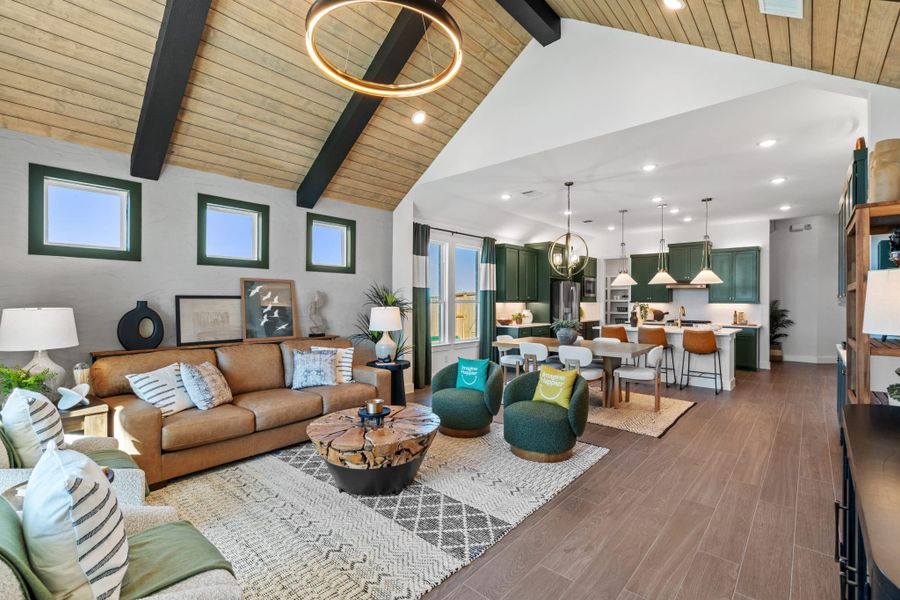 Furnished interior view inside a new home in Beacon Point, Texas City (Image 48).