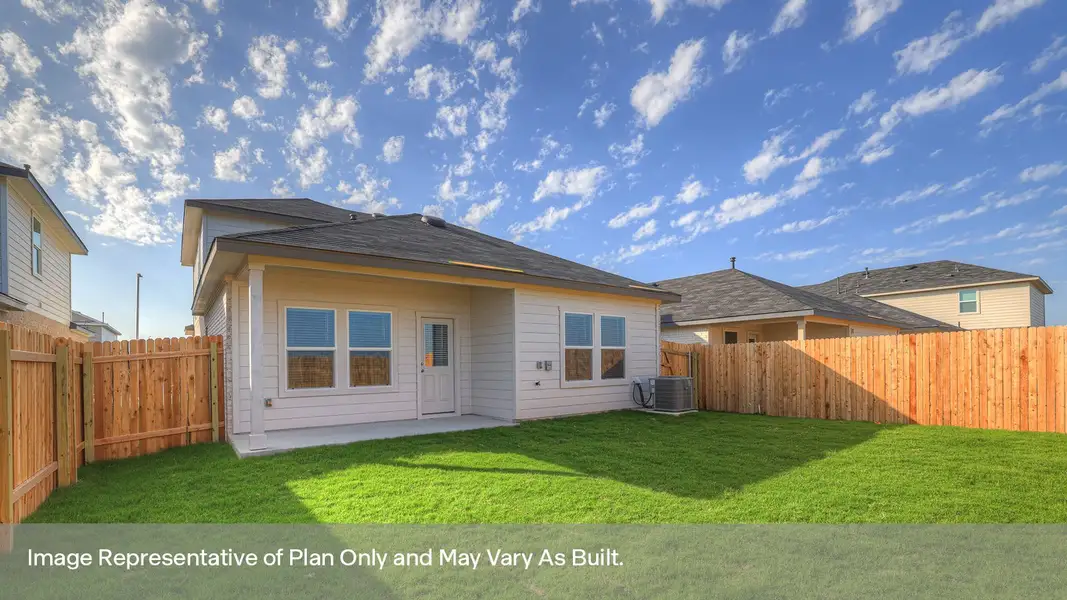 Exterior details and patio area of a home in Whisper South, San Marcos (Image 2).