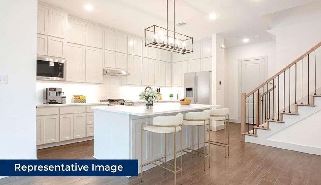 Furnished interior view inside a new home in The Abbey at Mercer Crossing, Farmers Branch (Image 8).