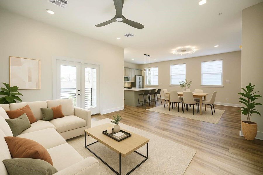 Furnished interior view inside a new home in , Houston (Image 4). Furnished interior view inside a new home in , Houston (Image 4).