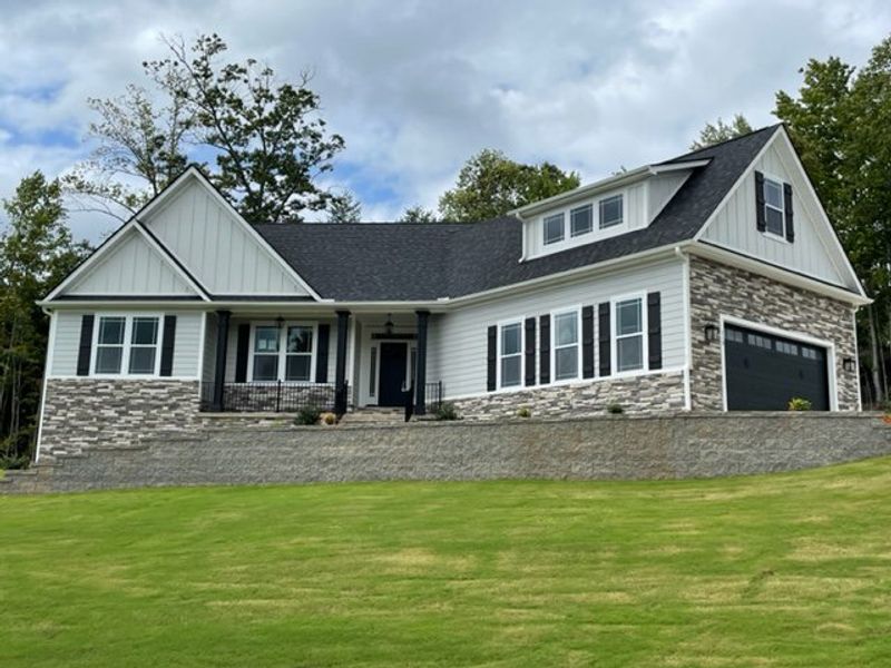 Representative exterior photo of a completed home built from the Drayton Elite by Enchanted Homes in Tubbs Mountain Estates, Travelers Rest, SC (Image 19).