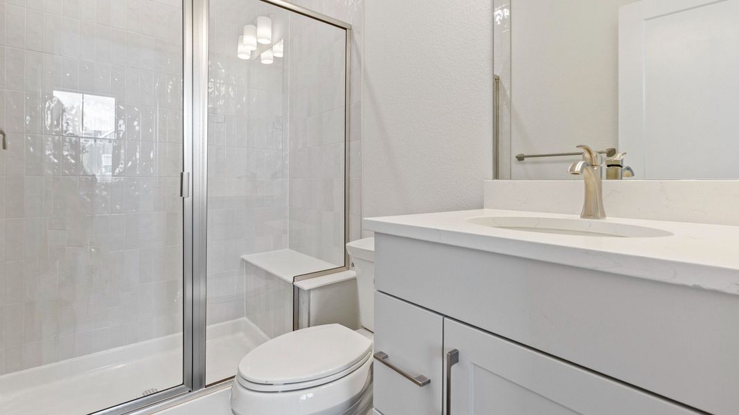 Furnished interior view inside a new home in Dillon Pointe - Journey, Broomfield (Image 28).