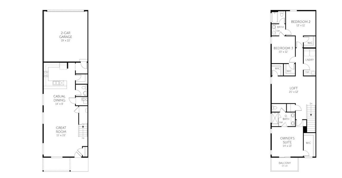 2D floor plan layout of this home in Waterfield - Single Family Homes, Fort Collins, CO (Image 3).
