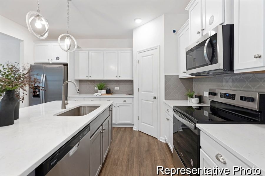 Furnished interior view inside a new home in Covington Ridge Townhomes, Thomasville (Image 3). Furnished interior view inside a new home in Covington Ridge Townhomes, Thomasville (Image 3).
