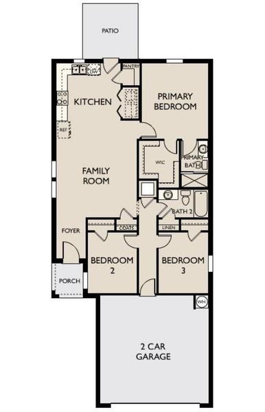 2D floor plan layout of this home in Eagles Landing, Elgin, TX (Image 2). 2D floor plan layout of this home in Eagles Landing, Elgin, TX (Image 2).