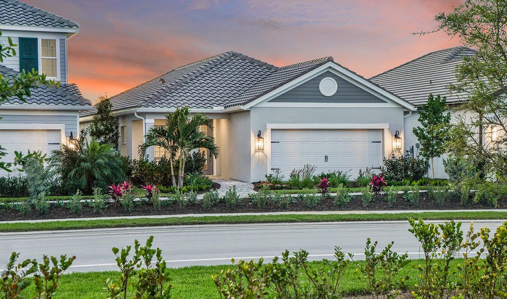 Representative exterior photo of a completed home built from the Dream 2 by Neal Communities in SkySail, Naples, FL (Image 20).