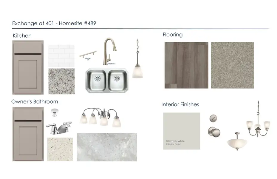 Sample of building materials used in homes in Exchange at 401, Raleigh (Image 26).