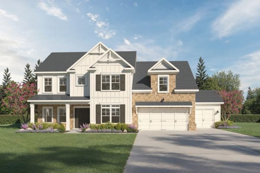 Representative exterior photo of a completed home built from the Jackson by Kerley Family Homes in Walters Creek, Douglasville, GA (Image 2). Representative exterior photo of a completed home built from the Jackson by Kerley Family Homes in Walters Creek, Douglasville, GA (Image 2).