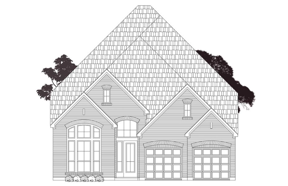 Exterior rendering of this home design in Bridgeland 50', Cypress, TX (Image 3).