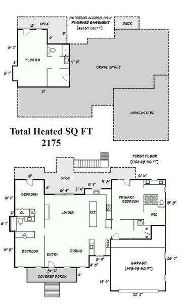 2D floor plan layout of this home in , Nebo, NC (Image 4).