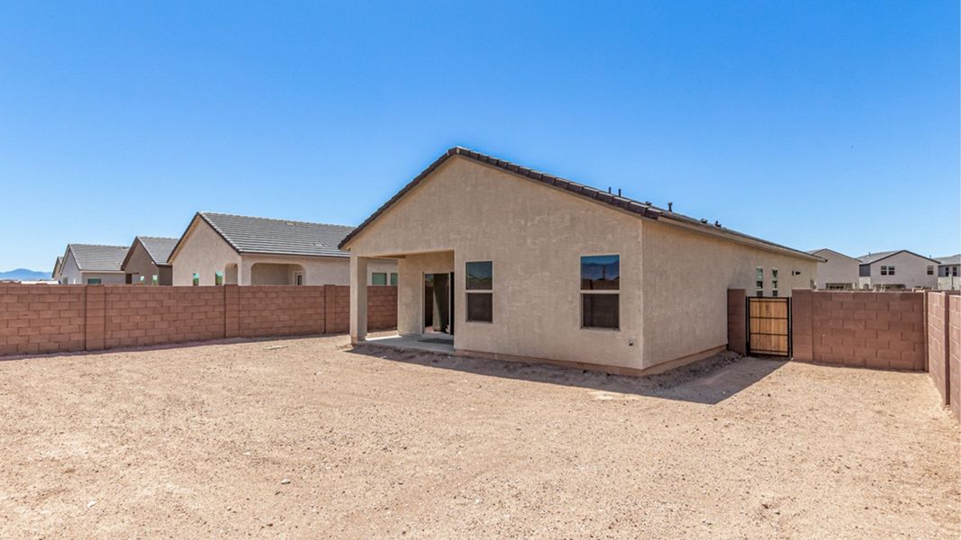 Representative exterior photo of a completed home built from the Amber by D.R. Horton in Hanson Ridge, Vail, AZ (Image 25).