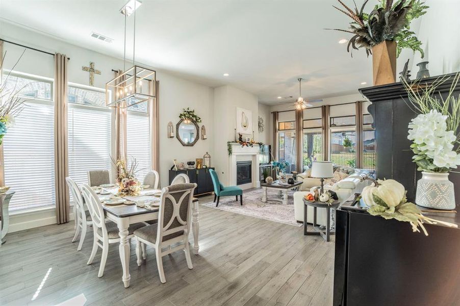 Furnished interior view inside a new home in Bridgewater 60', Midlothian (Image 9).
