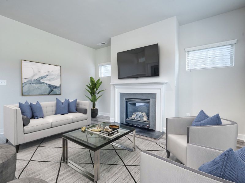 The open-concept floorplan gives you easy access from the kitchen to the great room. The open-concept floorplan gives you easy access from the kitchen to the great room.