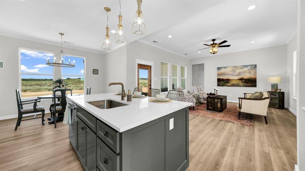 Furnished interior view inside a new home in Parallel Pastures, Poolville (Image 30).