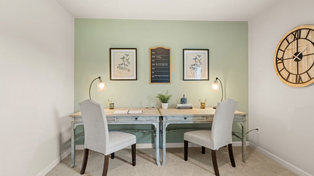 Representative furnished interior of a home built from the Elston - Express by D.R. Horton in The Abbey at Trolley Run Station, Aiken (Image 25).