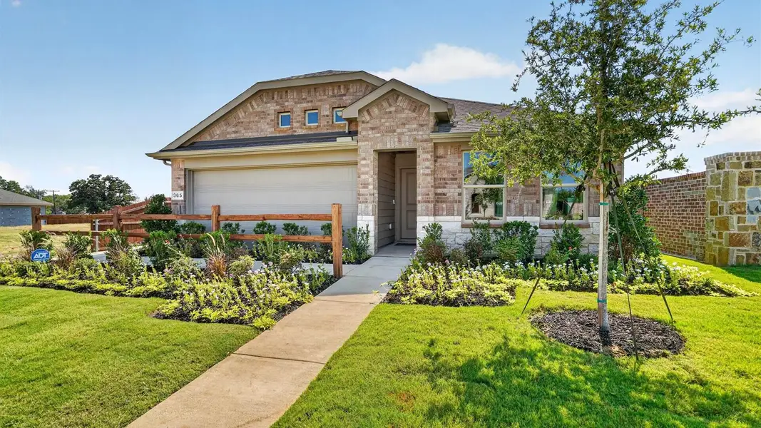 Representative exterior photo of a completed home built from the Baylor by D.R. Horton in Monarch at the Meadows, Denton, TX (Image 2).