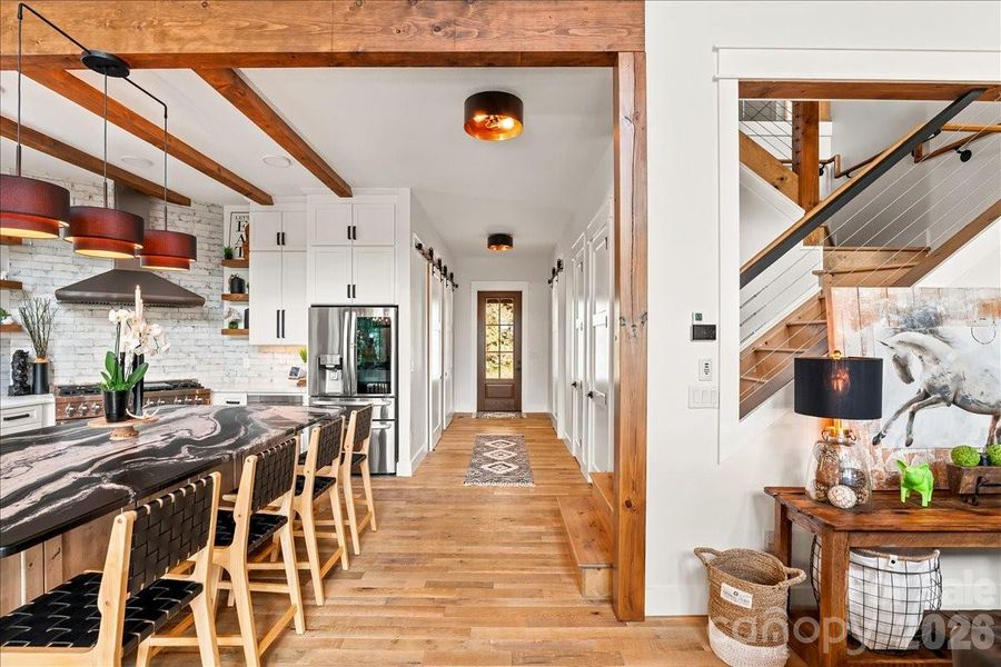 View to back door hallway