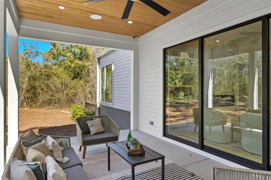 Exterior details and patio area of a home in Aster, Roswell (Image 35).