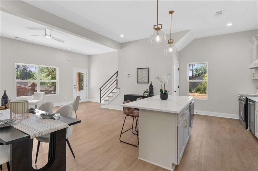 Furnished interior view inside a new home in , Atlanta (Image 10).