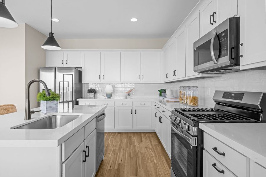 Kitchen | Skyline Floorplan | Elara at Moonlight | New Homes in Maricopa, AZ by Landsea Homes