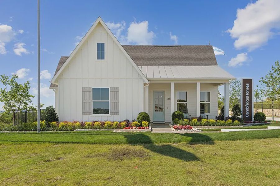 Representative exterior photo of a completed home built from the Birchwood III by Cambridge Homes in Lake Park, Rowlett, TX (Image 2). Representative exterior photo of a completed home built from the Birchwood III by Cambridge Homes in Lake Park, Rowlett, TX (Image 2).