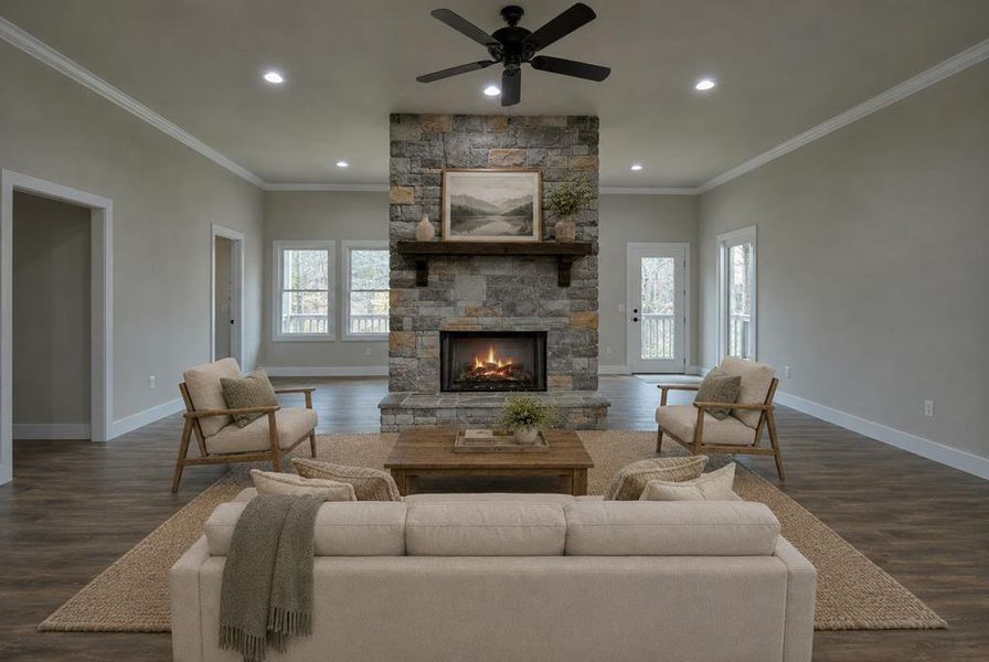 Furnished interior view inside a new home in , Ellijay (Image 5). Furnished interior view inside a new home in , Ellijay (Image 5).