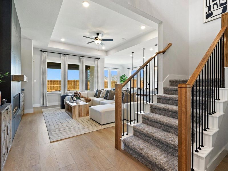 Furnished interior view inside a new home in Mercer Meadows, Royse City (Image 18). Furnished interior view inside a new home in Mercer Meadows, Royse City (Image 18).
