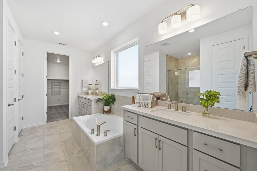 Furnished interior view inside a new home in Parkside on the River 60s, Georgetown (Image 7).