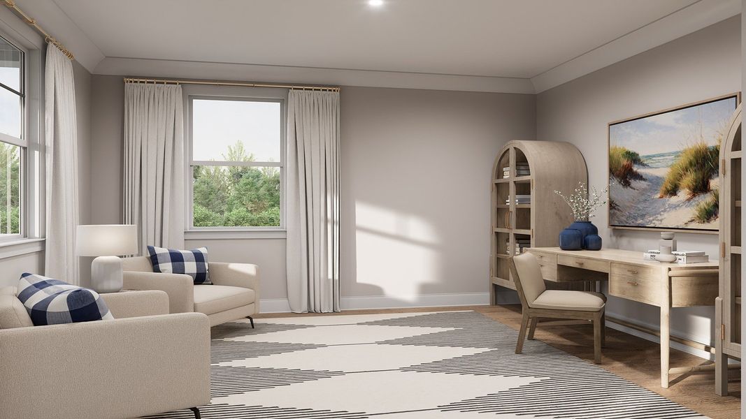 Representative furnished interior of a home built from the BARLOW by D.R. Horton in Rivers Reach, Yemassee (Image 20). Representative furnished interior of a home built from the BARLOW by D.R. Horton in Rivers Reach, Yemassee (Image 20).