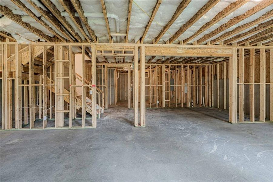 In-progress construction of a new home in Bellwyn, Johns Creek, GA (Image 62).