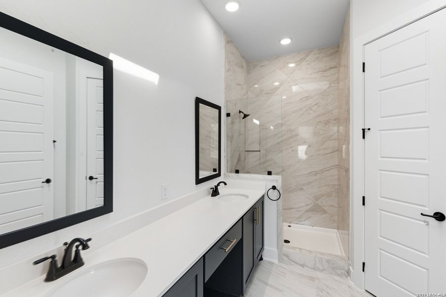Furnished interior view inside a new home in Centero at Stone Oak, San Antonio (Image 9).
